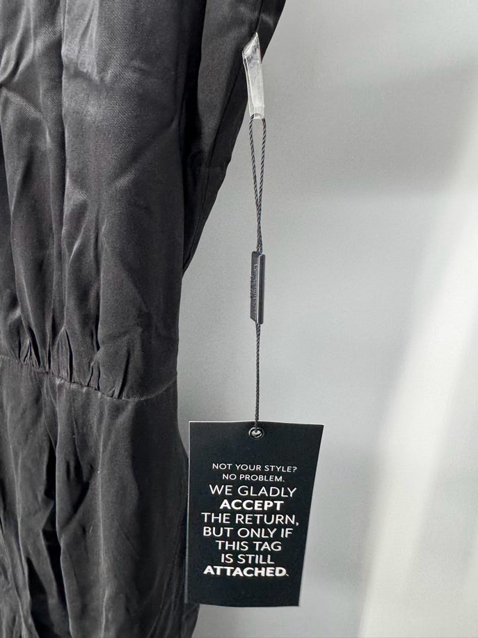 WHBM Size 14 Black Satin Jumpsuit NWT