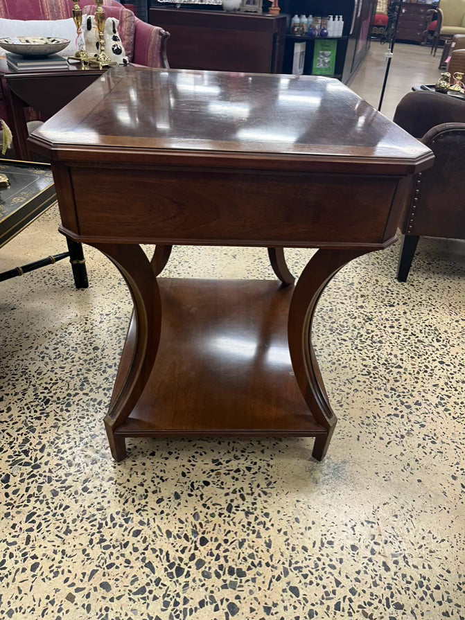 BAKER Wood Occasional Table W/ Drawer