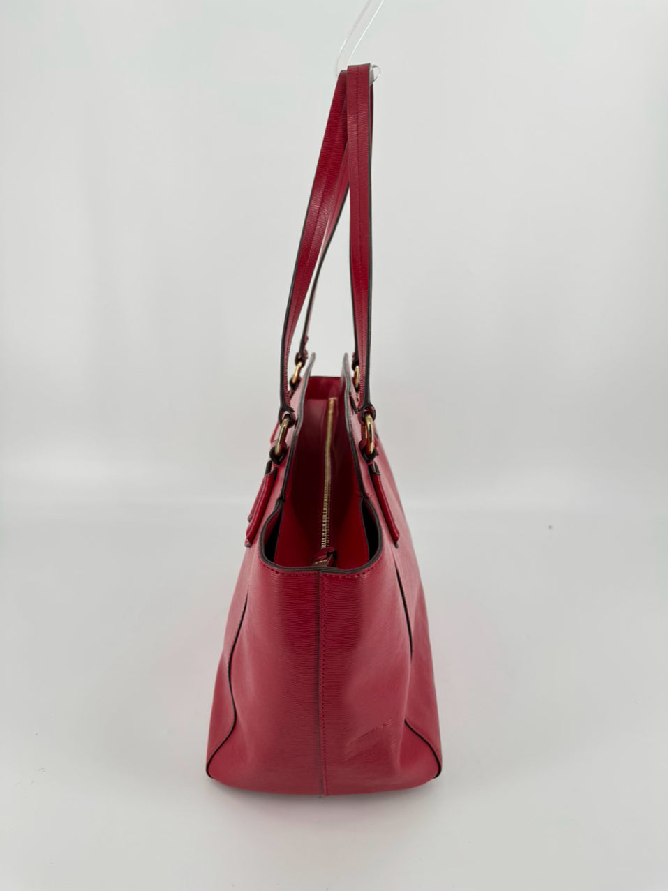 LAUREN RALPH LAUREN Cherry Red Leather Purse