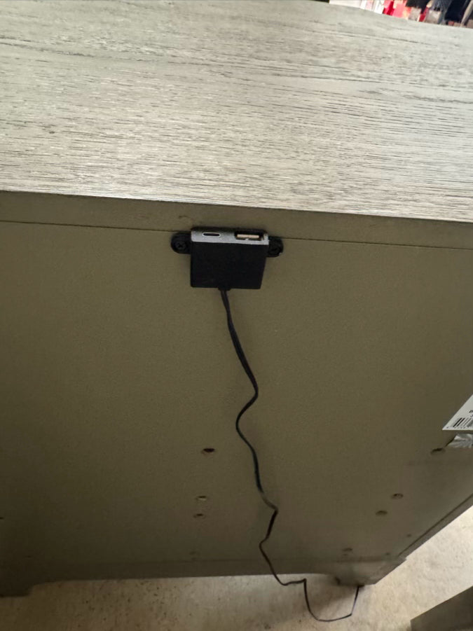 BERNHARDT Weathered Gray Wood Pair of Nightstands