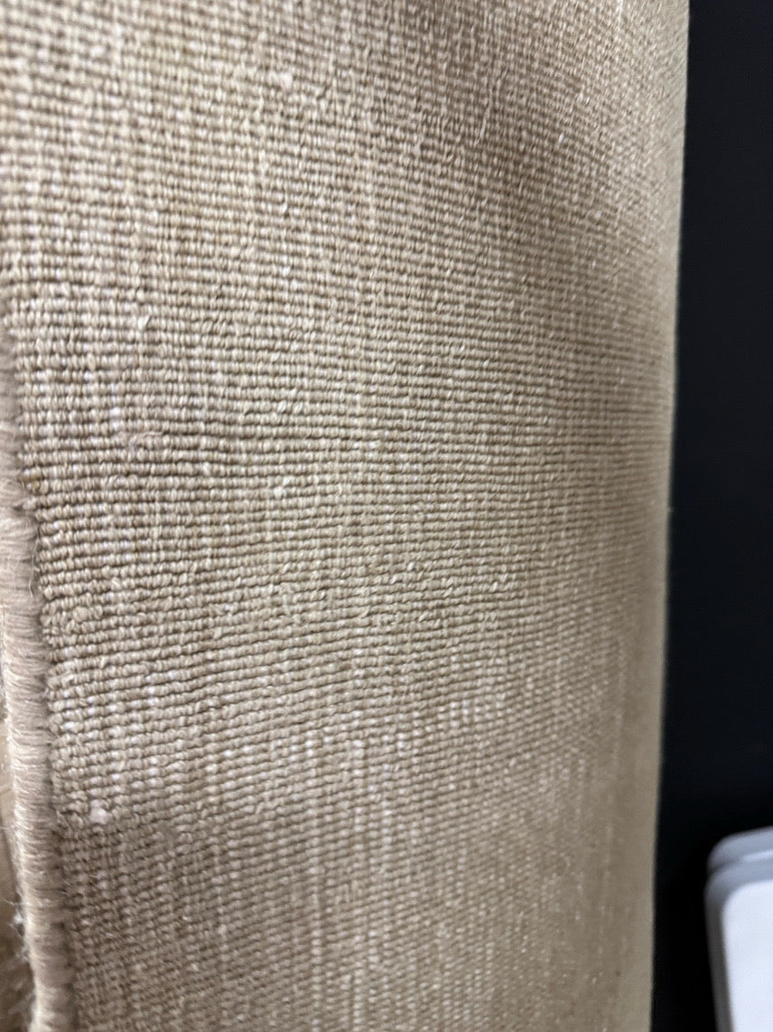 GARNET HILL Cream & Taupe Linen Runner