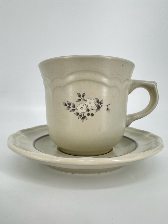 PFALTZGRAFF Cream & Blue Stoneware Heirloom Set of 2 Dinnerware
