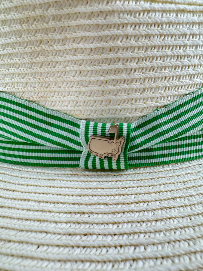 DORFMAN PACIFIC Natural & Green Straw Unisex Hat NWT
