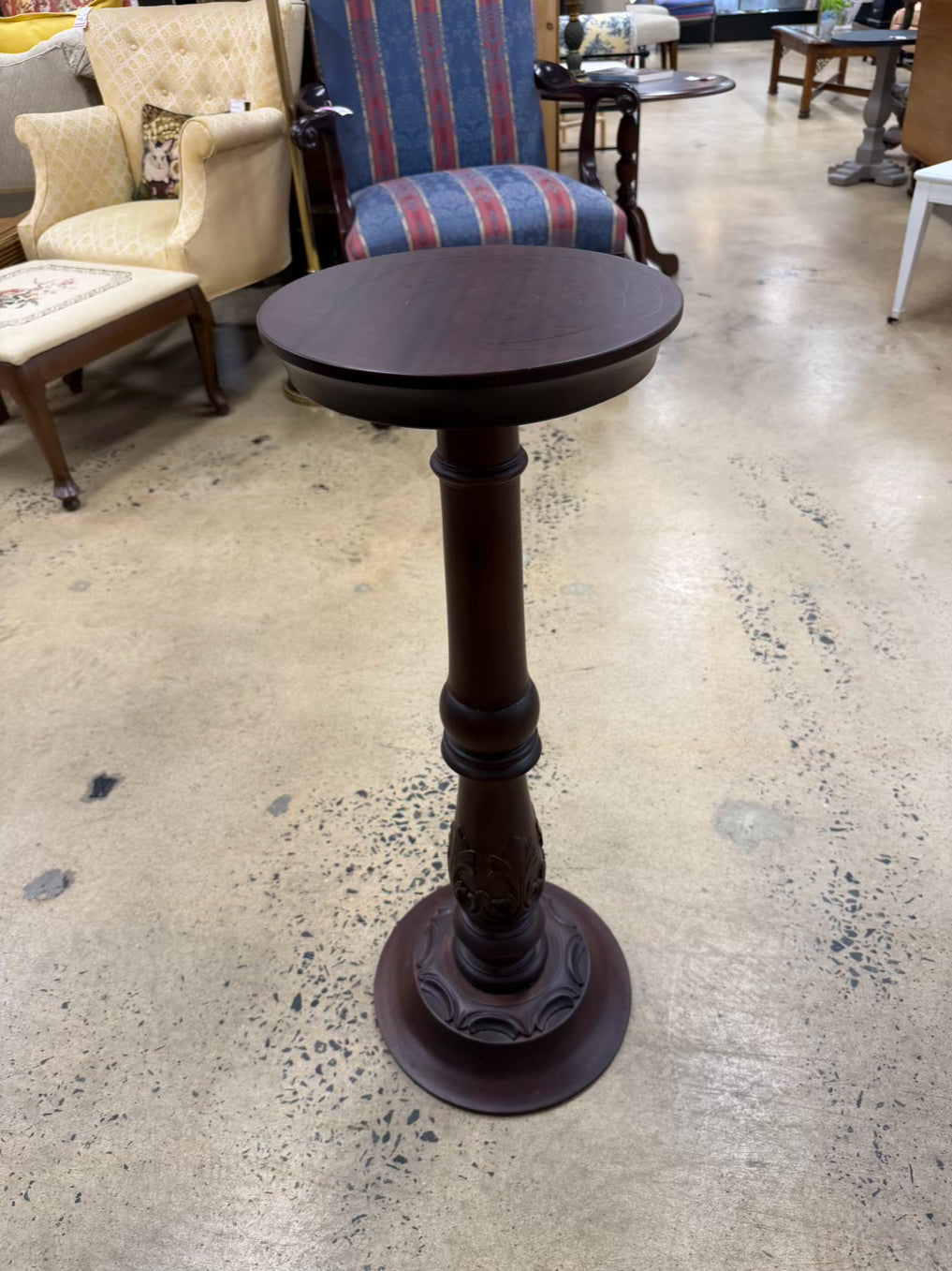 Wood Small Round Plant Stand