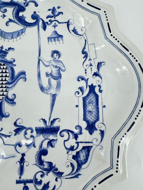 VINTAGE CHELSEA HOUSE Blue & White Porcelain Decorative Wall Plate
