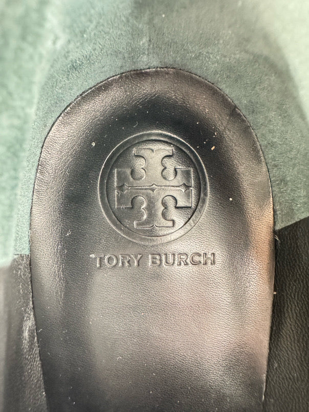 TORY BURCH Size 9.5 Natural Canvas Fawn Oxford