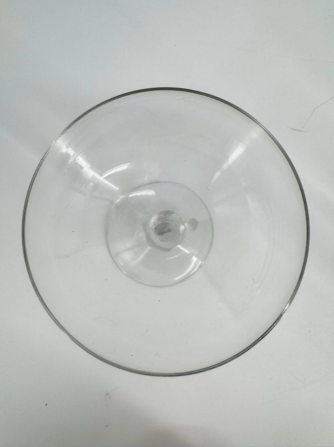 BAYEL Clear Crystal Frosted Bacchus Bacchante Set of 4 Champagne Coupes