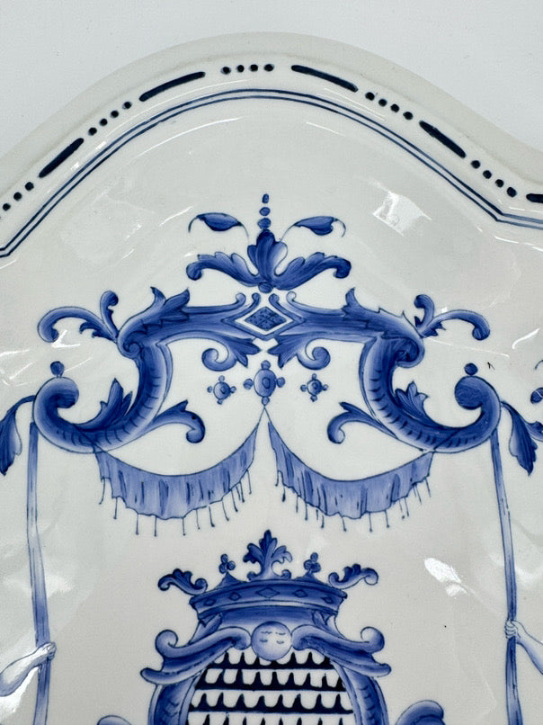 VINTAGE CHELSEA HOUSE Blue & White Porcelain Decorative Wall Plate