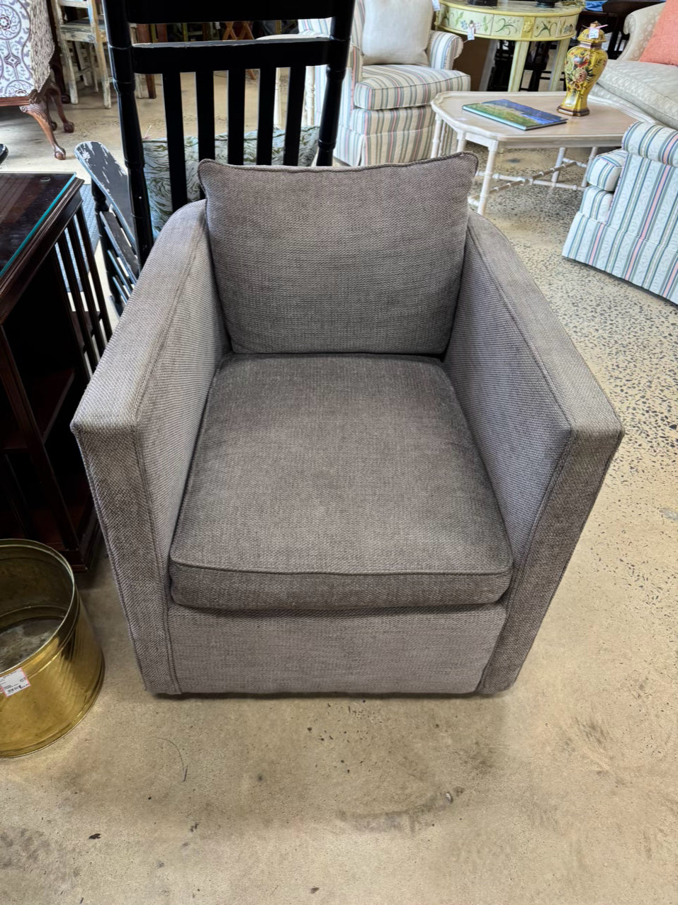 ROBIN BRUCE Taupe Swivel Chair
