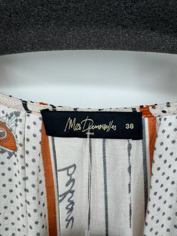 MES DEMOISELLES Size 38 Tan Print Maxi-Dress NWT