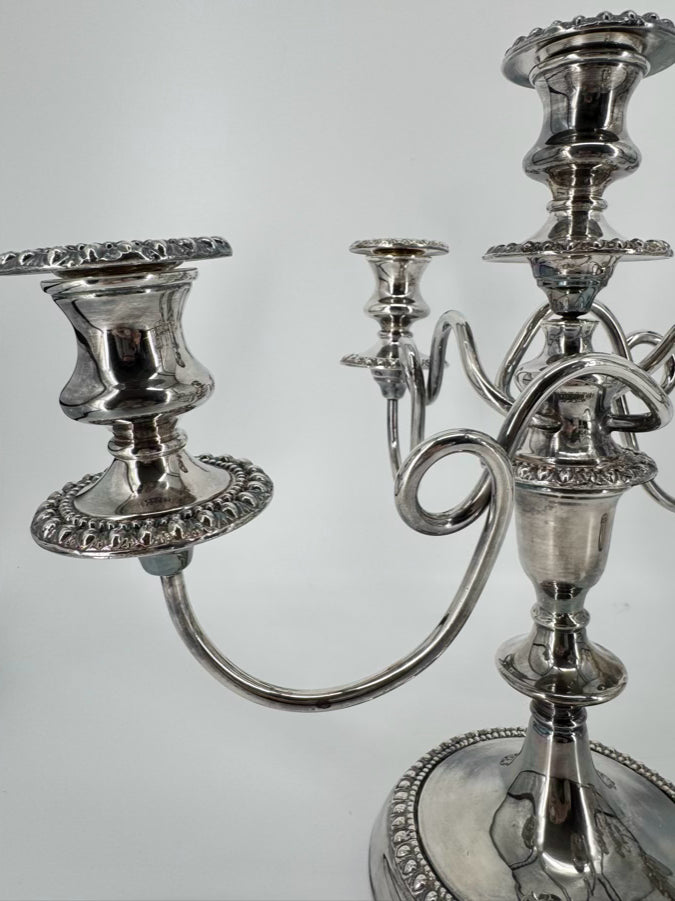 Silver Plate 4-Arm Pair of Candelabras