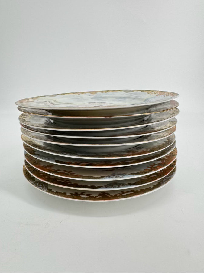 KUHN & KOMOR Porcelain Set of 10 Assorted Plates