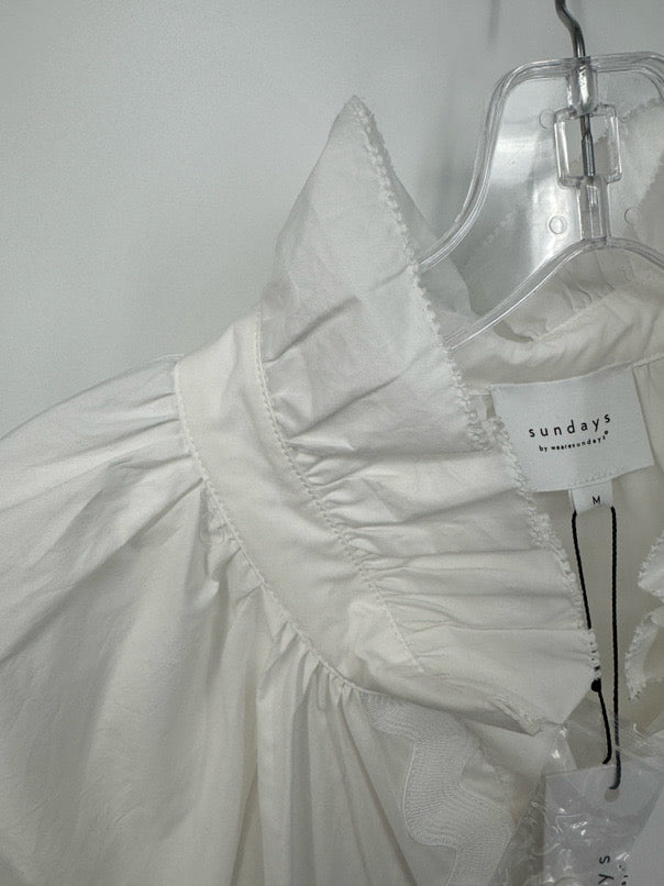 SUNDAYS by WEARESUNDAYS Size M White Hazel Blouse NWT