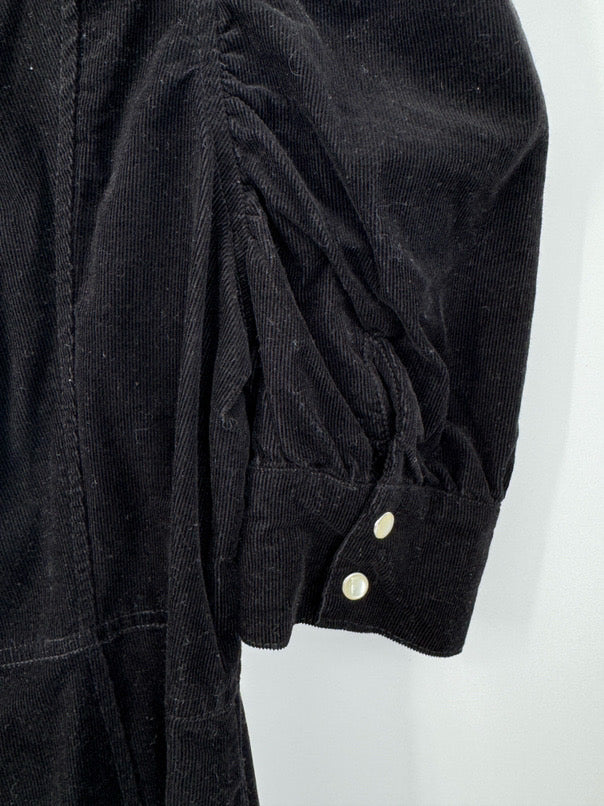 DEAR JOHN Size M Black Corduroy Dress NWT