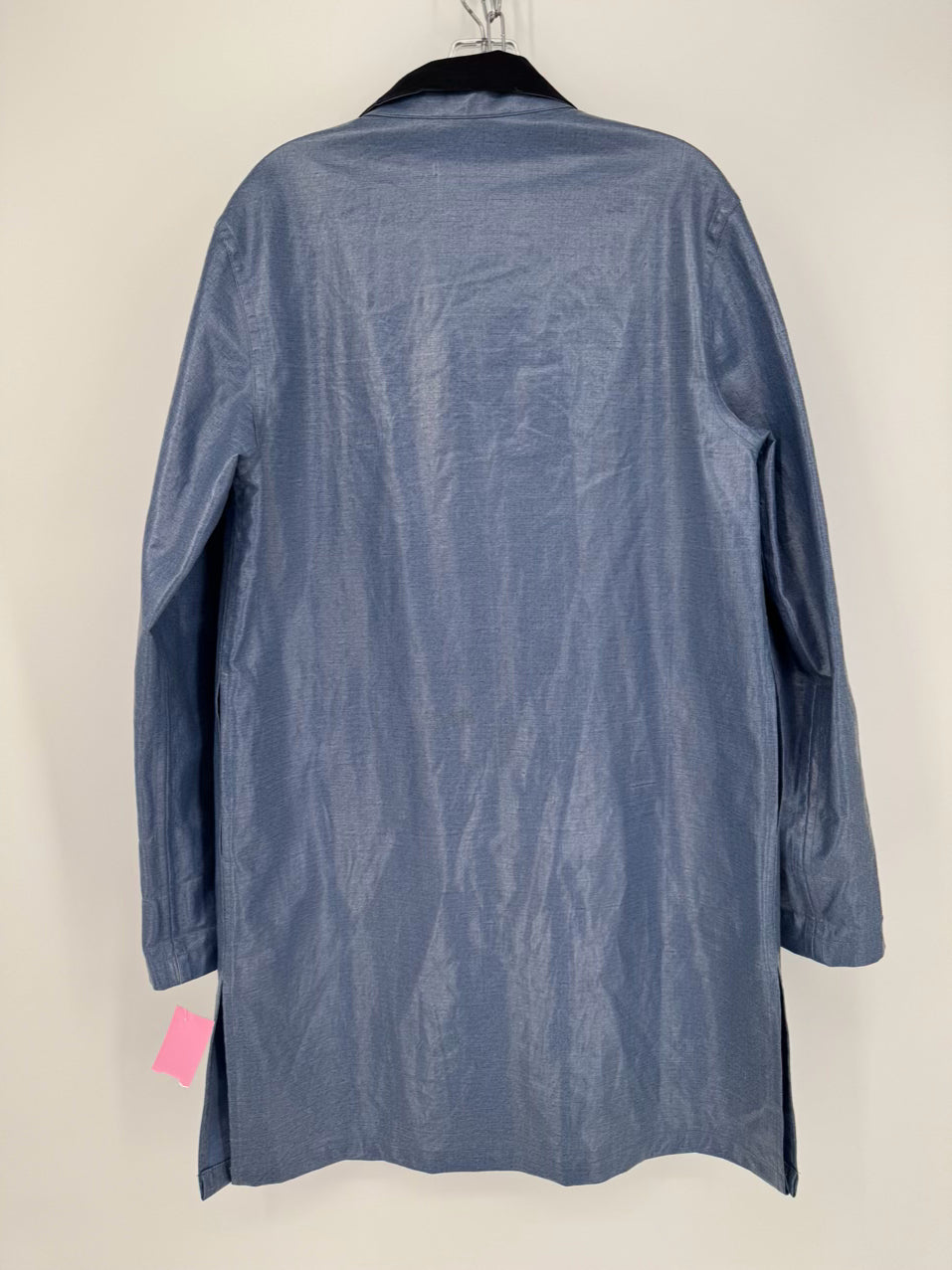ROXY WELLS TYLER WELLS Size S Blue Reversible Linen Rain Jacket