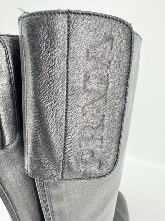 PRADA Size 38.5 Black Leather Boots