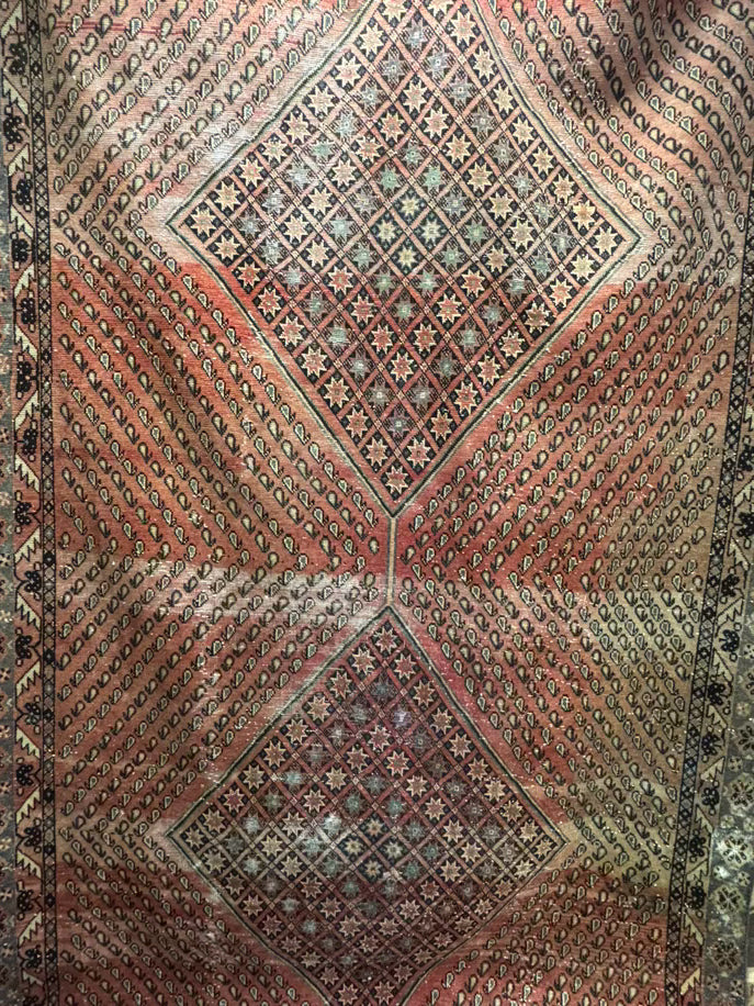 Shrimp & Gray Turkish Style Wool Area Rug