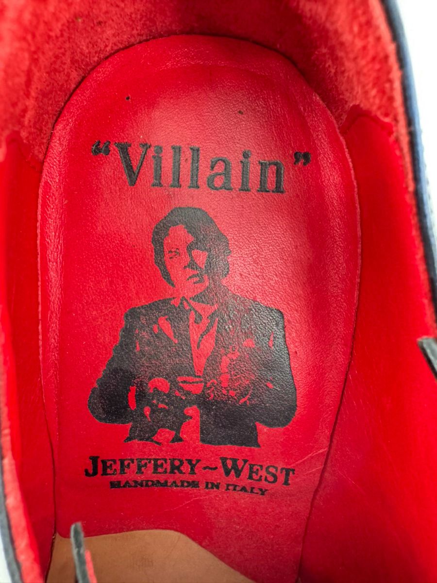 JEFFERY WEST Size 9.5 Blue & Black Leather 'Villain' Dress Shoes