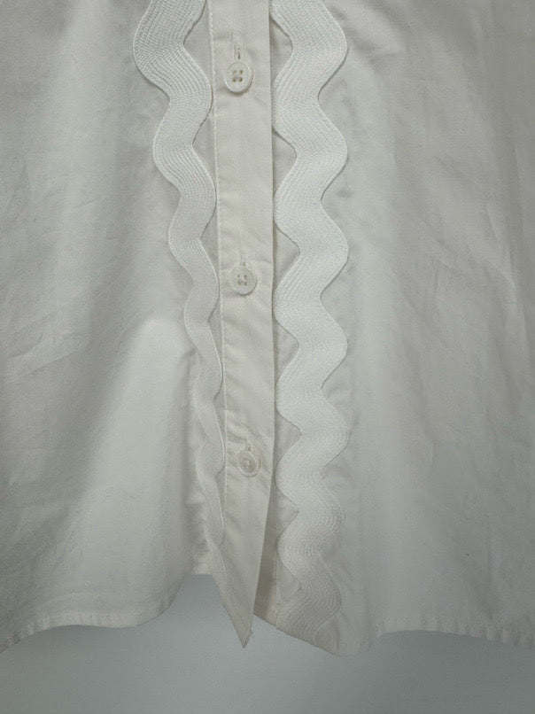 SUNDAYS by WEARESUNDAYS Size M White Hazel Blouse NWT