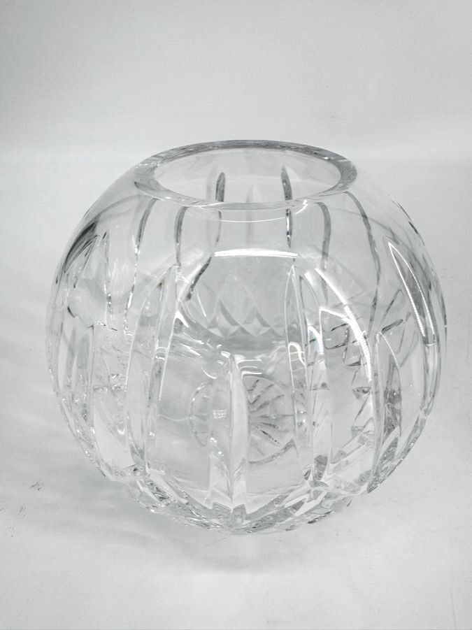 WATERFORD Clear Crystal Rose Bowl Vase