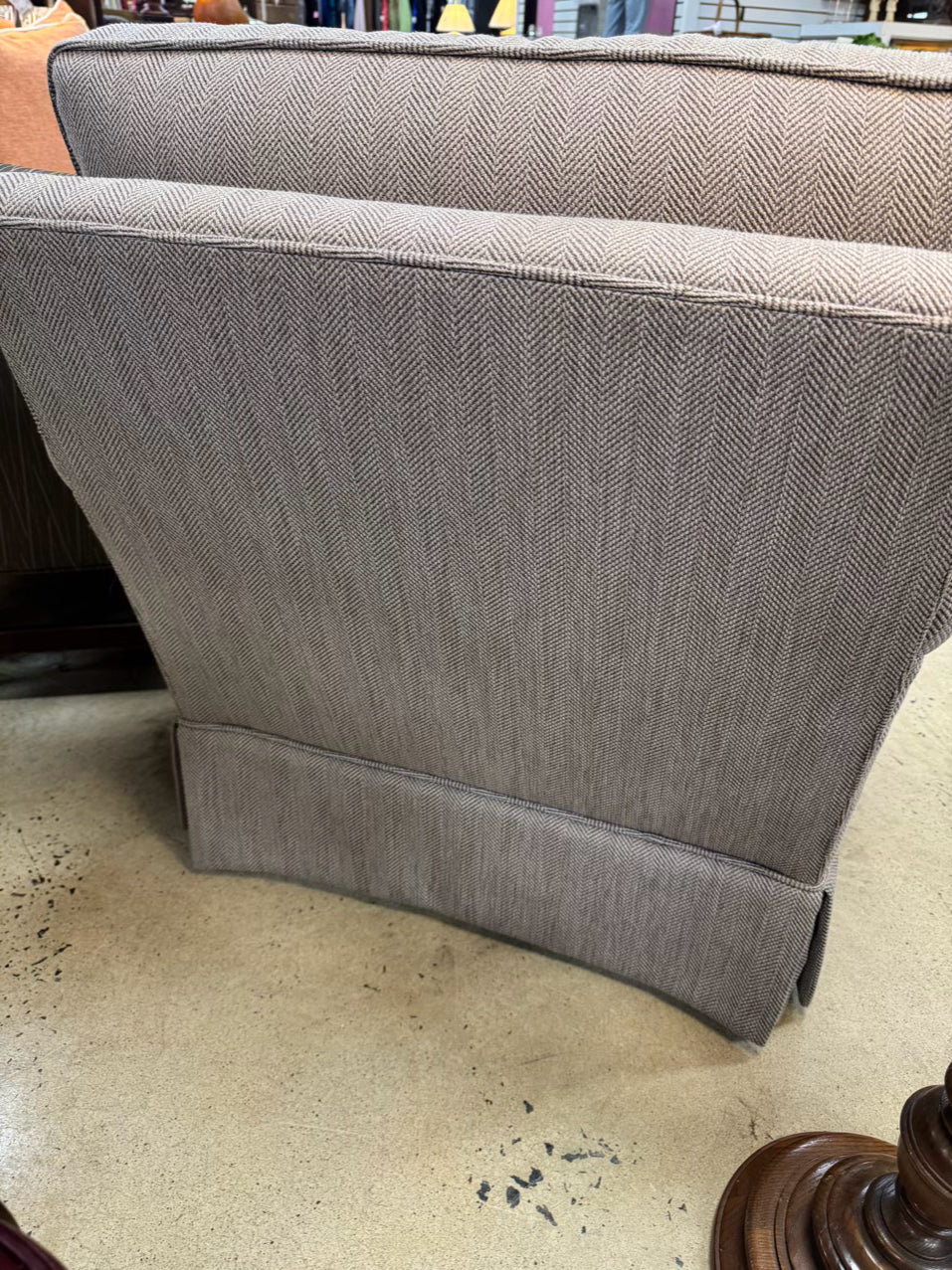 Gray Herringbone Chair