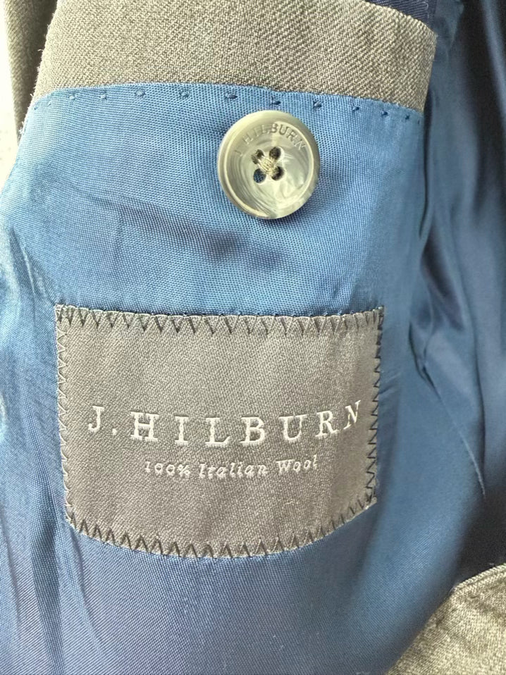 J. HILBURN Men's Size 43 Regular Dark Gray Wool Sport Coat