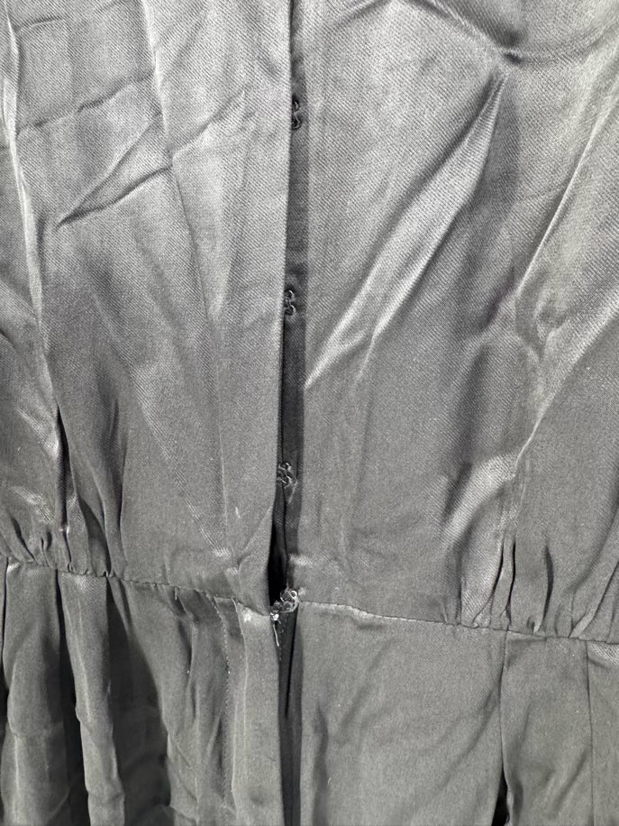 WHBM Size 14 Black Satin Jumpsuit NWT