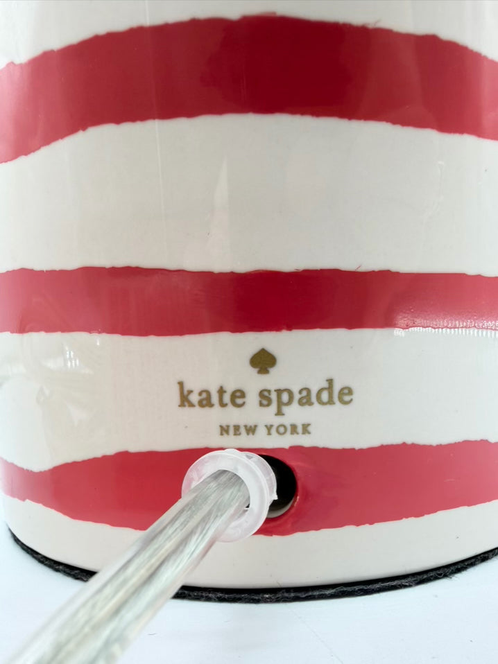 KATE SPADE Pink & White Lamp w/ White Shade