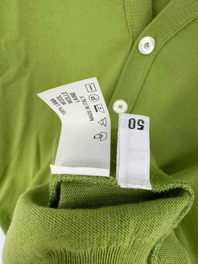 CESARE ATTOLINI NAPOLI Size 50 Green Wool Buttonup Cardigan