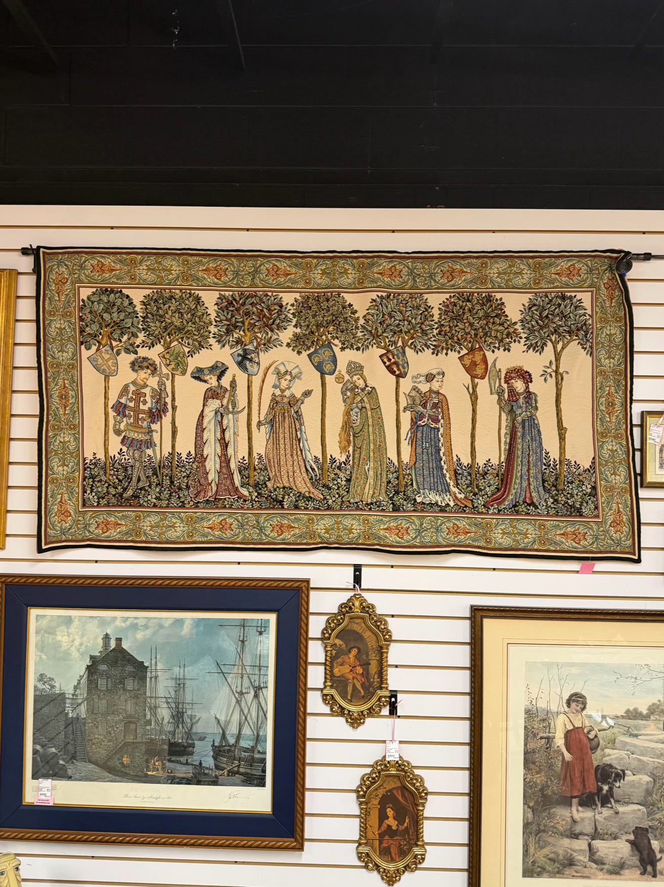 Cream The Nine Worthies Fabric Tapestry