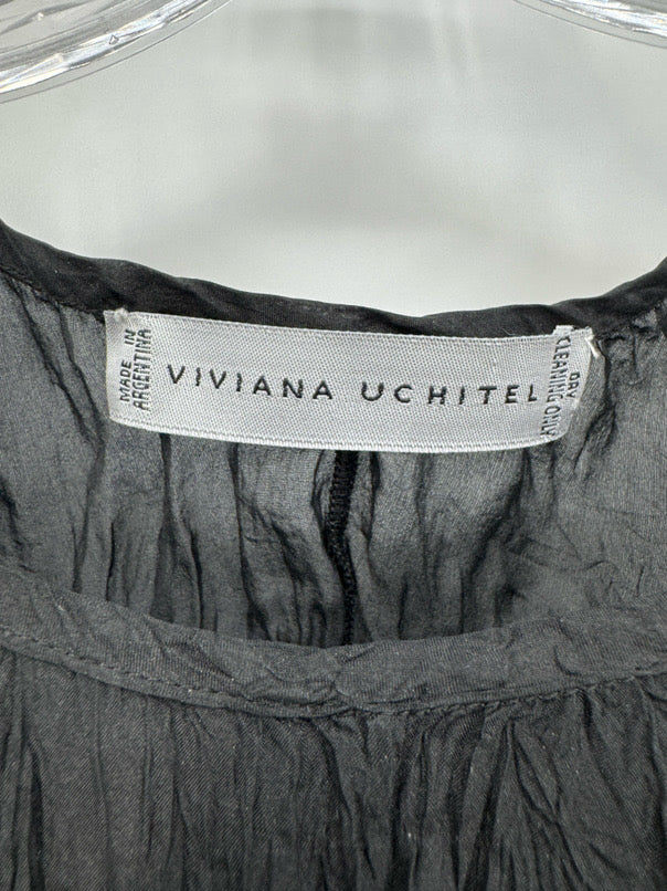 VIVIANA UCHITEL Size M Midnight Print Sleeveless Dress w/ Slip