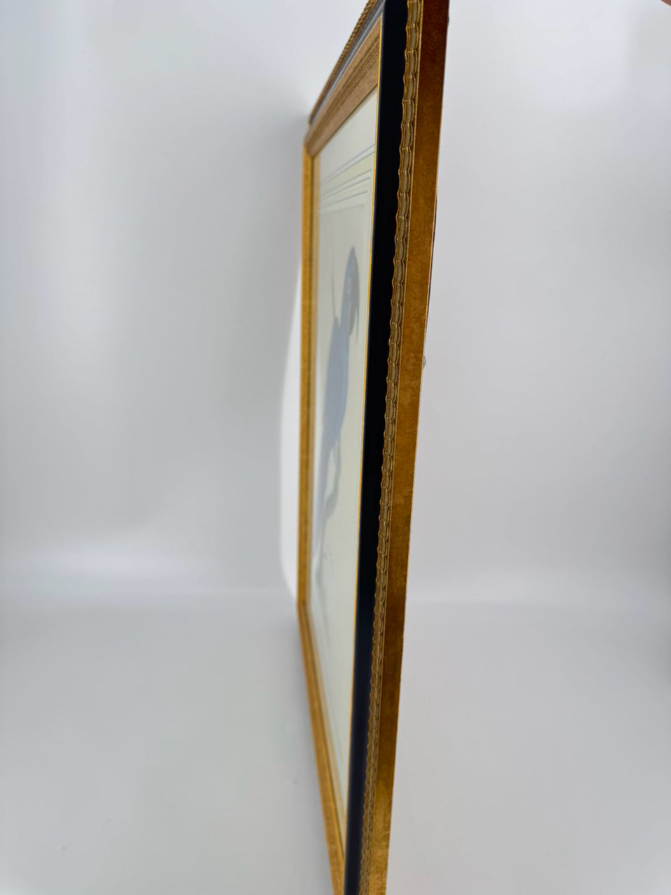CHELSEA HOUSE SYD EDWARDS Blue Parrot Print in Gold & Black Frame