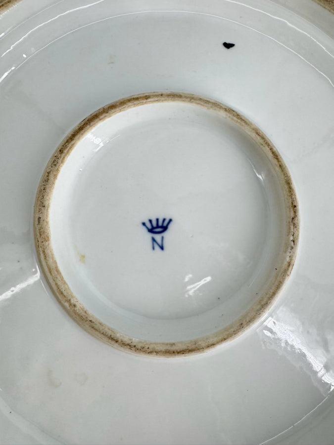 CAPODIMONTE Pink & Aqua Porcelain Decorative Plate