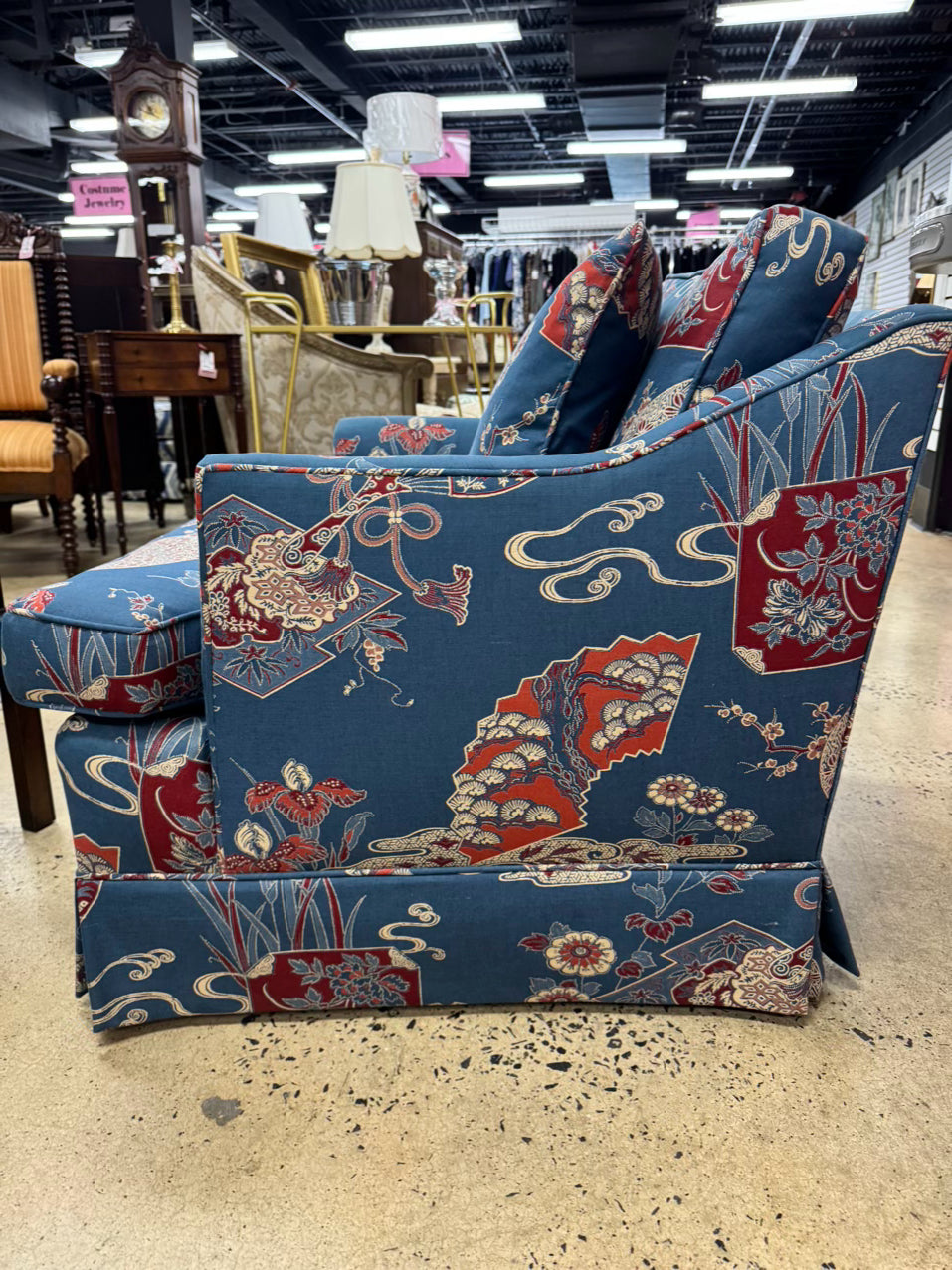 Blue & Red Club Chair