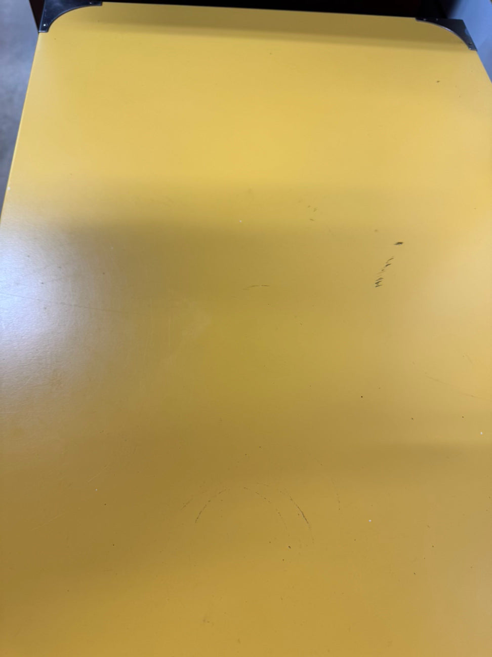 Yellow Wood End Table