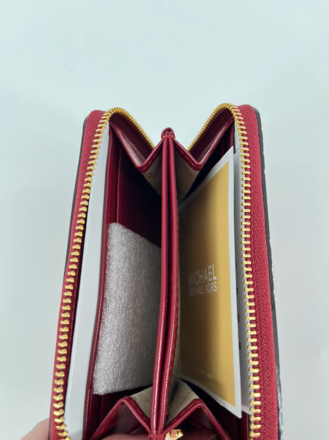 MICHAEL KORS Deep Red Wallet NWT