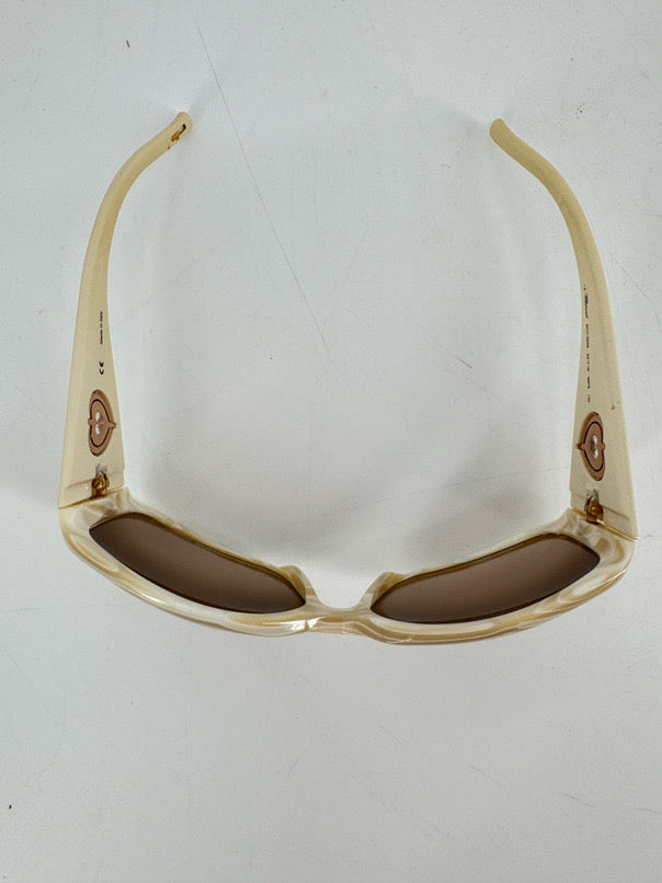 CHOPARD Ivory Marble Effect w/ Rose Gold Heart Detail Sunglasses