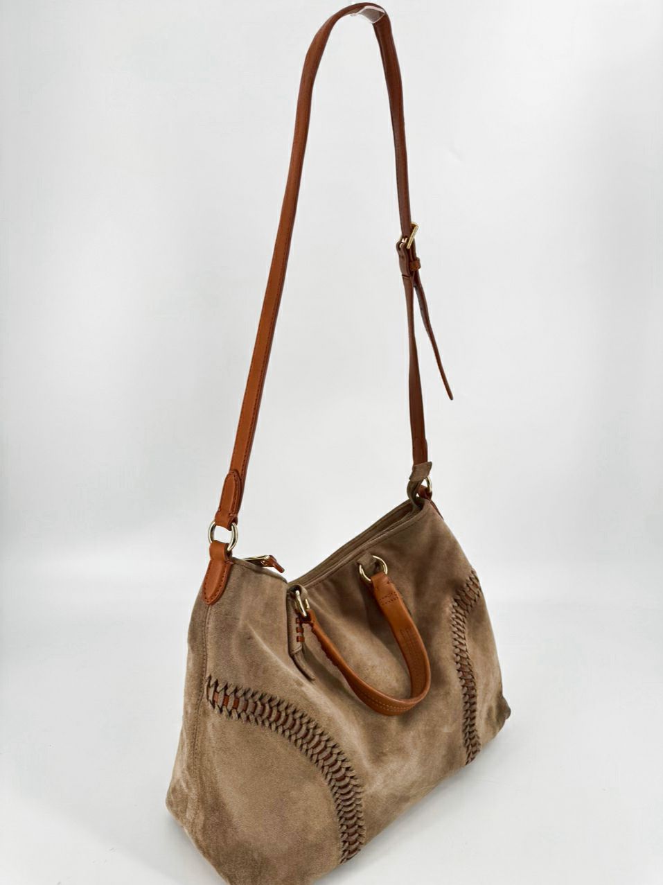 LAUREN RALPH LAUREN Buff Suede Purse