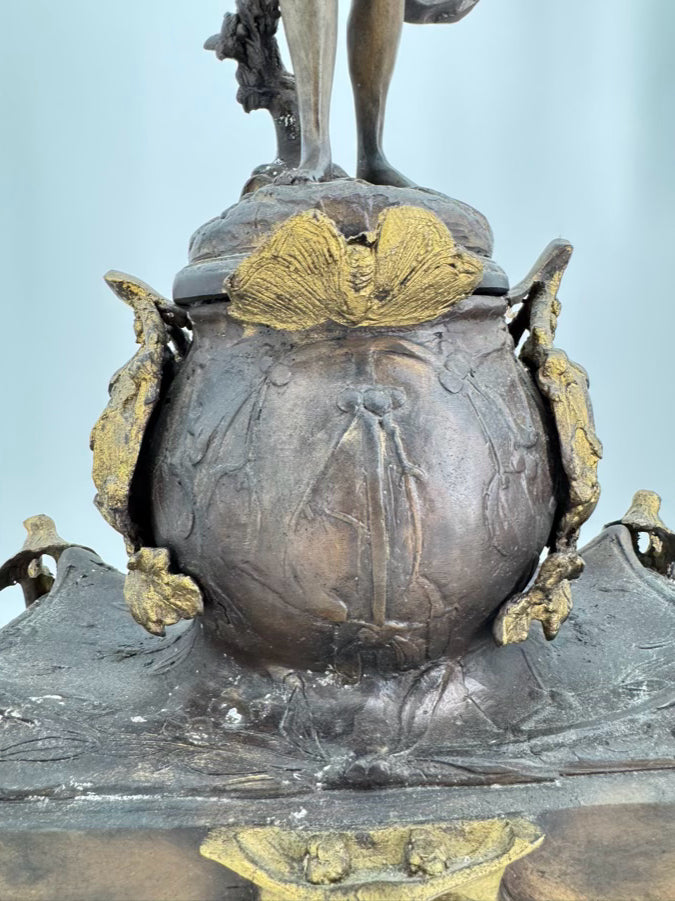 Bronze Decorative Ladies Pair of Candelabras