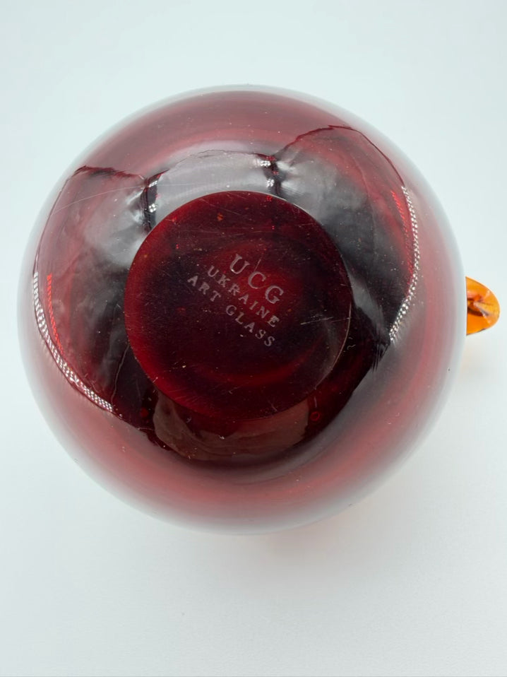 UKRAINE ART GLASS Tan & Cream Glass Fruit