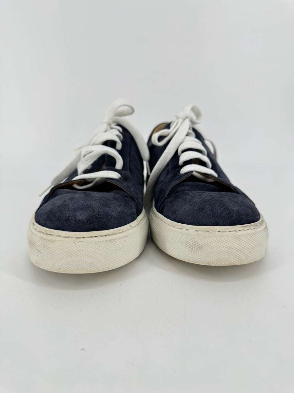 FACONNABLE Size 12 Navy Suede Sneakers