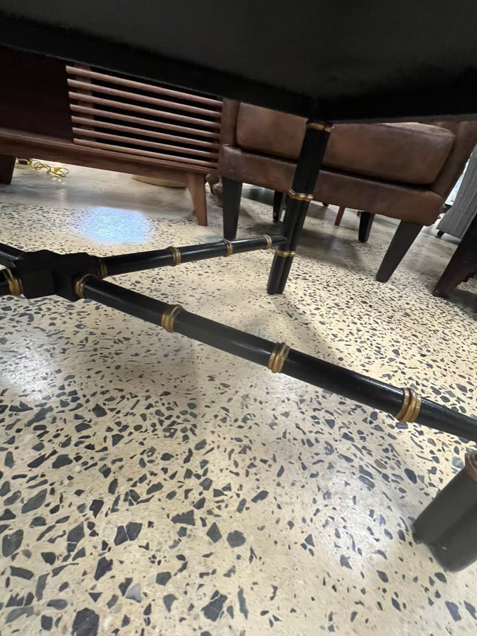 WELLINGTON HALL Black & Gold Wood Chinoiserie Coffee Table