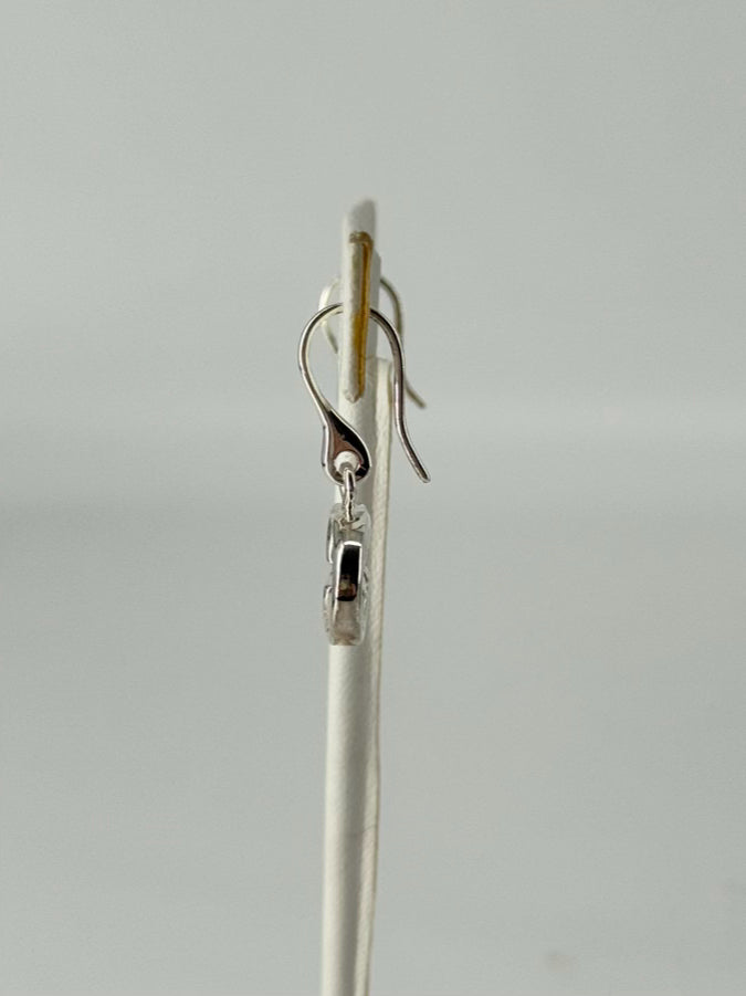 GUCCI STERLING SILVER Logo Earrings