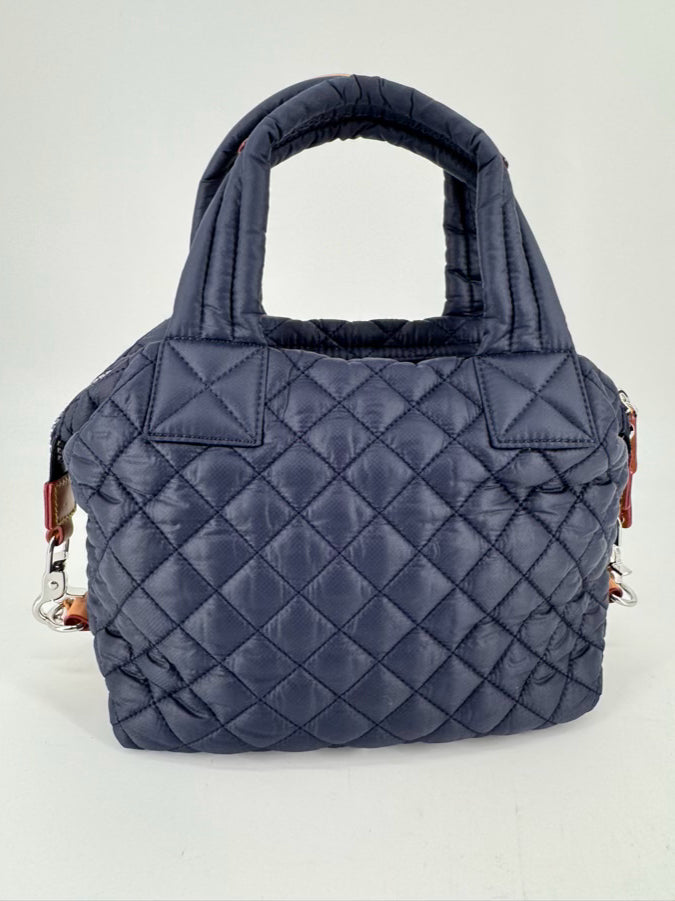 MZ WALLACE Navy Quilted Nylon Purse