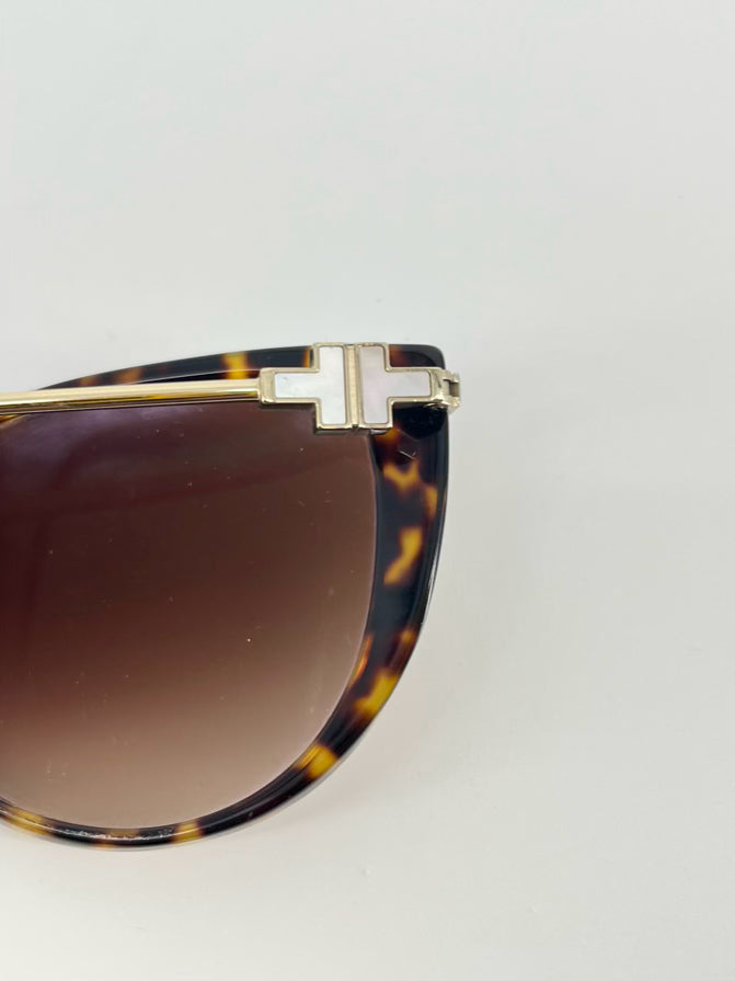 TIFFANY & CO. Tortoise Shell Metal Sunglasses