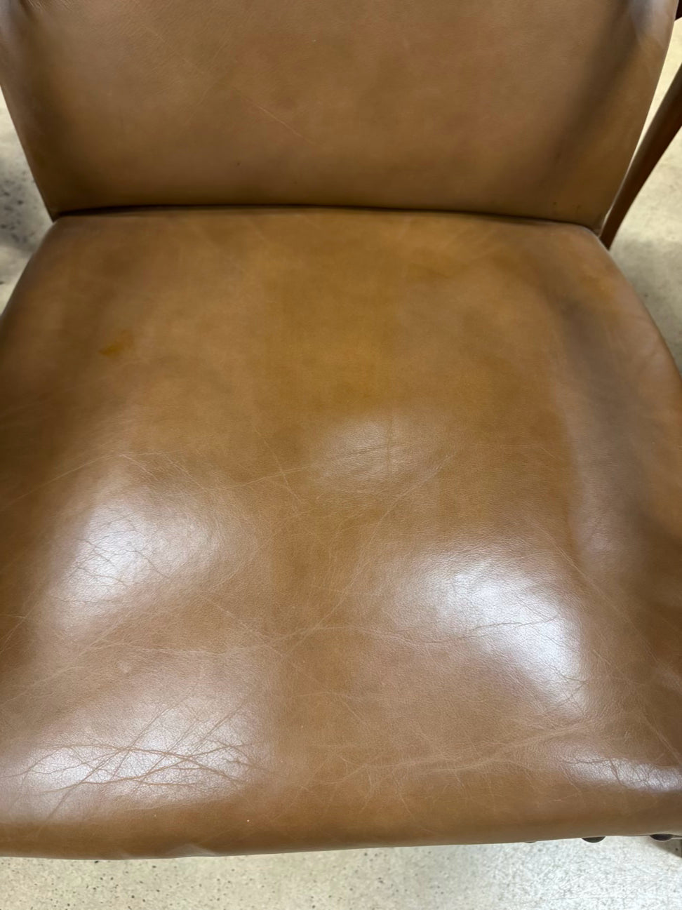 Wood & Leather Nailheads Chair