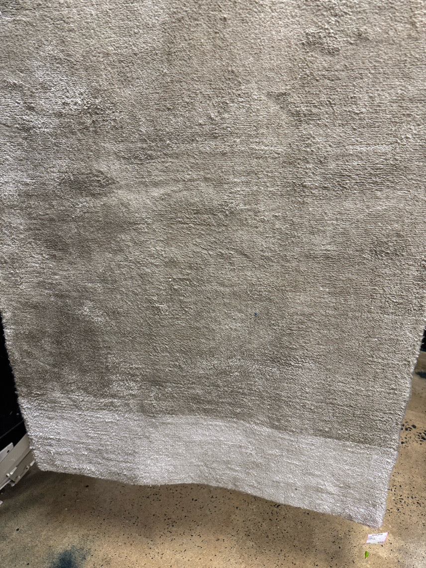 GARNET HILL Cream & Taupe Linen Runner