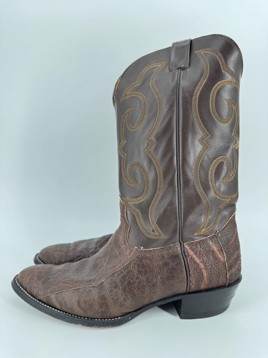 NOCONA Size 10.5 Brown Leather Cowboy Boots