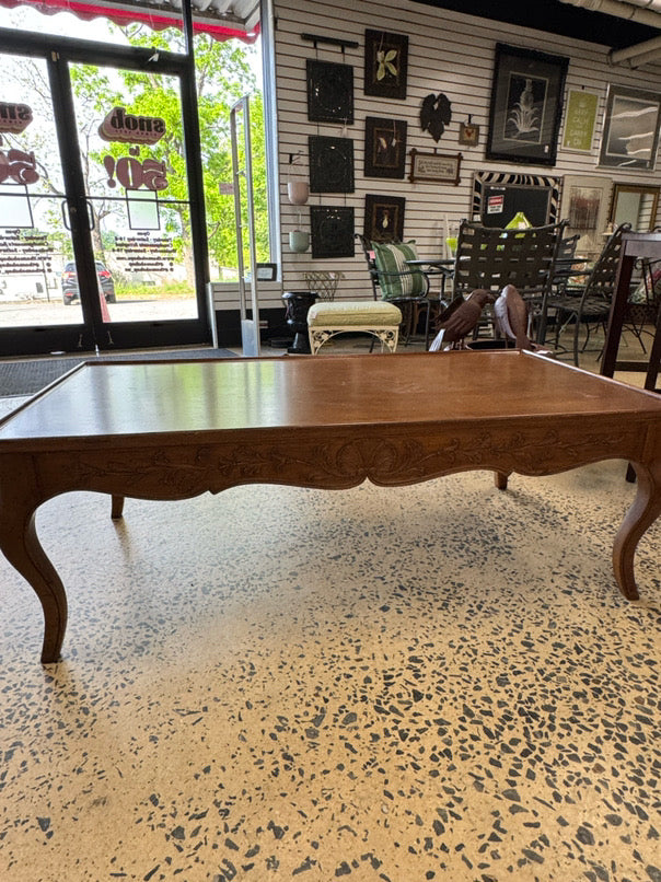 ITALY Wood Carved Detail Coffee Table