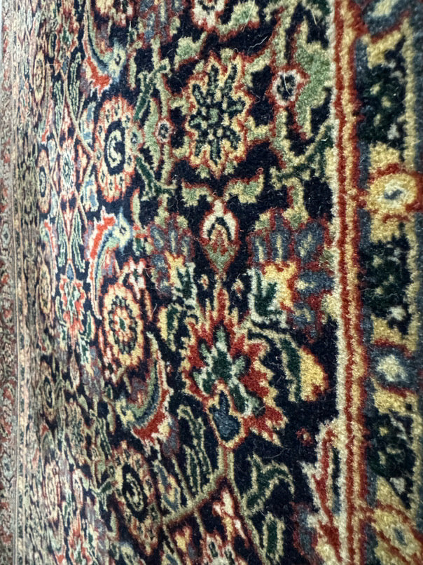 Red, Blue & Black Handmade Oriental Runner
